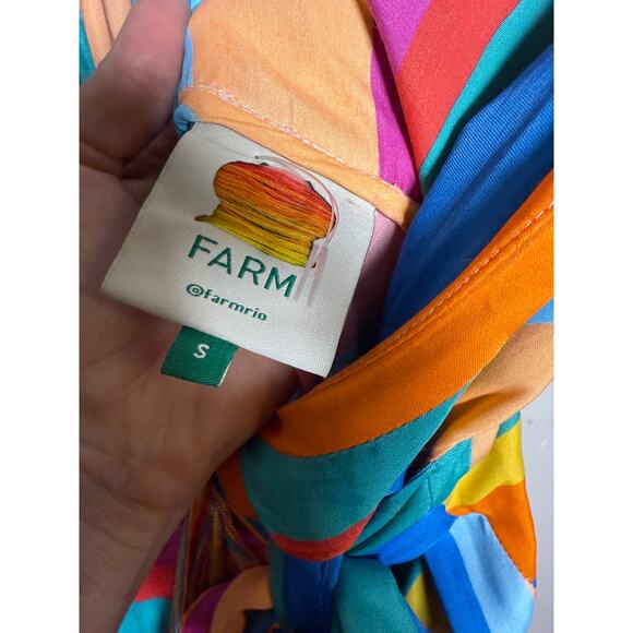 Farm Rio Striped Scarf Wrap Dress Sz. S - Picture 6 of 6